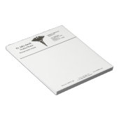Professional Simple Medical Caduceus Black White Notitieblok (Schuin)