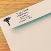 Professional Simple Medical Caduceus Black White Zelfinktende Stempel