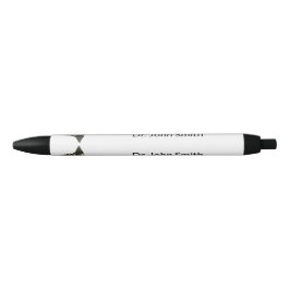 Professional Simple Medical Caduceus Black White Zwarte Inkt Pen
