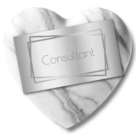 Professional Simple Metal Silver Lijst Consultant Visitekaartje