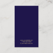 Professional Simple Modern Navy Blue en Gold Visitekaartje (Achterkant)