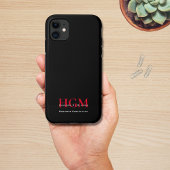 Professional Simple Monogram Logo Black Red Case-Mate iPhone Case
