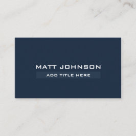Professional Simple Navy Blue Visitekaartje