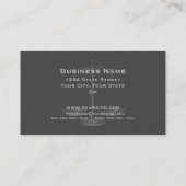 Professional Simple Plain Attorney Charcoal Visitekaartje (Achterkant)