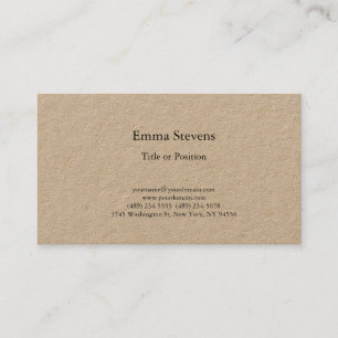 Professional Simple Plain Modern Premium Kraft Visitekaartje