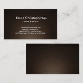 Professional Simple Plain Modern Sepia Brown Visitekaartje (Voorkant / Achterkant)