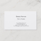 Professional Simple Plain Modern Stijlvol Visitekaartje (Voorkant)