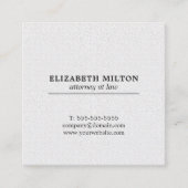 Professional Simple Texture White Attorney Vierkante Visitekaartje (Voorkant)