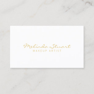 Professional Simple White en Gold Visitekaartje