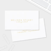 Professional Simple White en Gold Visitekaartje