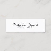 Professional Simple White Mini Visitekaartje (Voorkant)