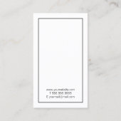 Professional Simple White Visitekaartje (Achterkant)