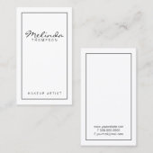 Professional Simple White Visitekaartje (Voorkant / Achterkant)