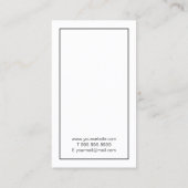 Professional Simple White Visitekaartje (Achterkant)