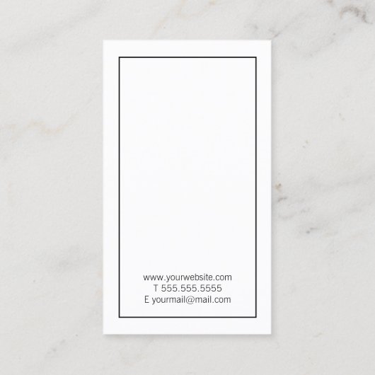 Professional Simple White Visitekaartje (Achterkant)