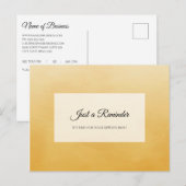 Professional Simple Yellow Appointinder Briefkaart (Voorkant / Achterkant)