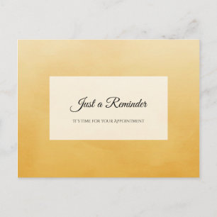 Professional Simple Yellow Appointinder Briefkaart