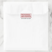 Professional Skydiver Ronde Sticker (Tas)