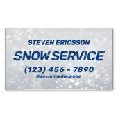 Professional snow removal winter service magnetisch visitekaartje (Voorkant)