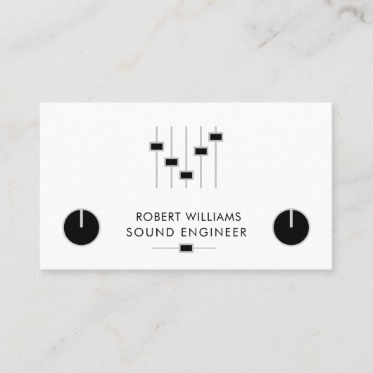 Professional Sound Engineer Music DJ Controller Visitekaartje (Voorkant)