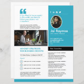 Professional Speaker One Sheet Template (Voorkant / Achterkant)