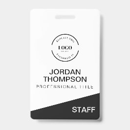 Professional Staff Custom Business Logo Employee Badge