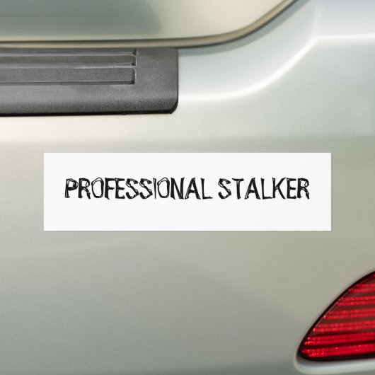 Professional Stalker Bumpersticker (Op auto)