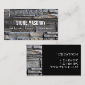 Professional Stone Masonry Business Card Design Visitekaartje (Voorkant / Achterkant)