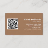 Professional Stonemason Rustic Brick and QR Code Visitekaartje (Achterkant)