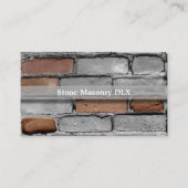 Professional Stonemason Rustic Brick and QR Code Visitekaartje (Voorkant)