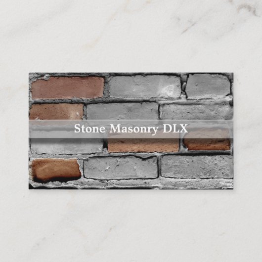 Professional Stonemason Rustic Brick Visitekaartje (Voorkant)