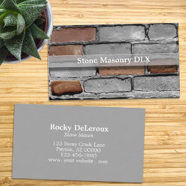 Professional Stonemason Rustic Brick Visitekaartje