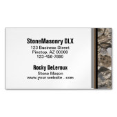 Professional Stonemason Rustic Rock Border Busines Magnetisch Visitekaartje (Voorkant)
