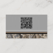 Professional Stonemason Rustic Rock Border QR Code Visitekaartje (Achterkant)