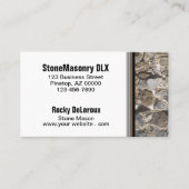 Professional Stonemason Rustic Rock Border QR Code Visitekaartje (Voorkant)