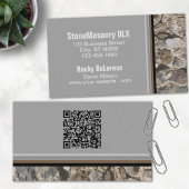 Professional Stonemason Rustic Rock Border QR Code Visitekaartje