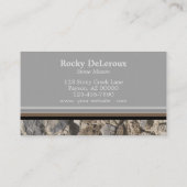 Professional Stonemason Rustic Rock Border QR Code Visitekaartje (Achterkant)