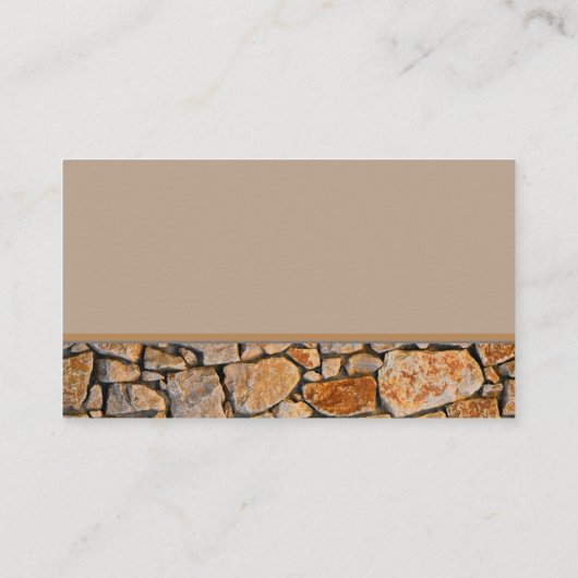 Professional Stonemason Rustic Rock Border Visitekaartje (Achterkant)
