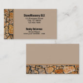 Professional Stonemason Rustic Rock Border Visitekaartje (Voorkant / Achterkant)