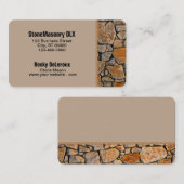 Professional Stonemason Rustic Rock Border Visitekaartje (Voorkant / Achterkant)