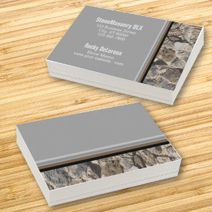 Professional Stonemason Rustic Rock Border Visitekaartje