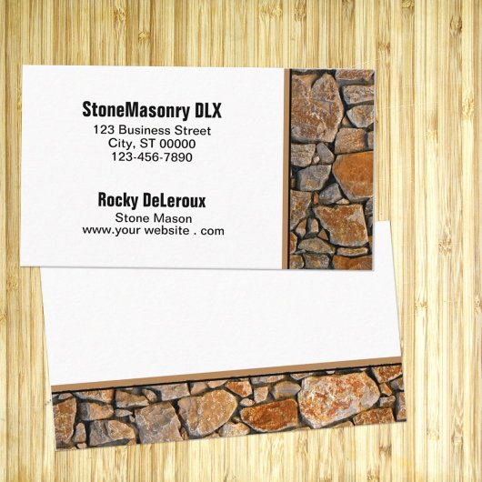 Professional Stonemason Rustic Rock Border Visitekaartje
