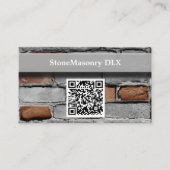 Professional Stonemason Rustige Brick QR-code Visitekaartje (Voorkant)