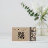 Professional Stonemason Wall Border QR Code Visitekaartje (Staand voorkant)