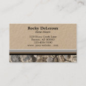 Professional Stonemason Wall Border QR Code Visitekaartje (Achterkant)