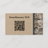 Professional Stonemason Wall Border QR Code Visitekaartje (Voorkant)