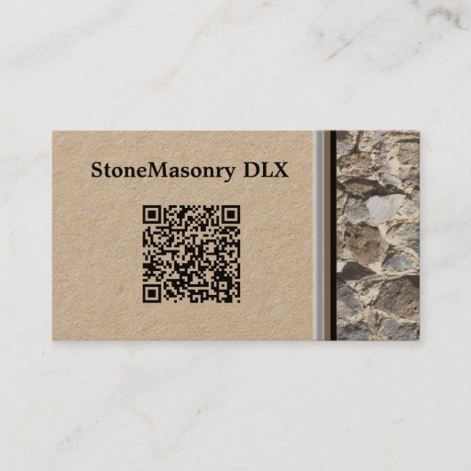 Professional Stonemason Wall Border QR Code Visitekaartje (Voorkant)