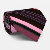 Professional Stripped Stropdas in Plum (Opgerold)