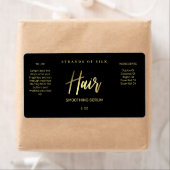 Professional styling Black Gold Hair Serum Labels (Insitu)