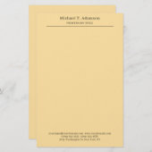 Professional Stylish Elegant Plain Modern Beige Briefpapier (Voorkant / Achterkant)